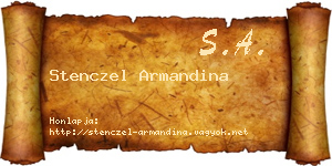 Stenczel Armandina névjegykártya